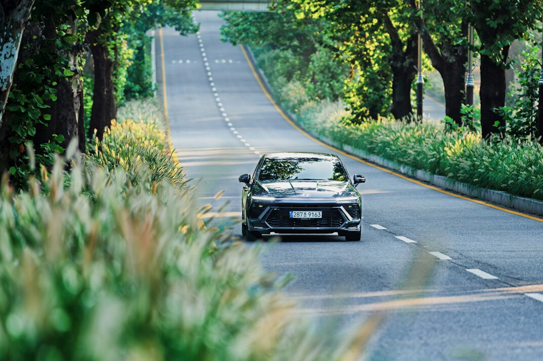 futuristic car on road