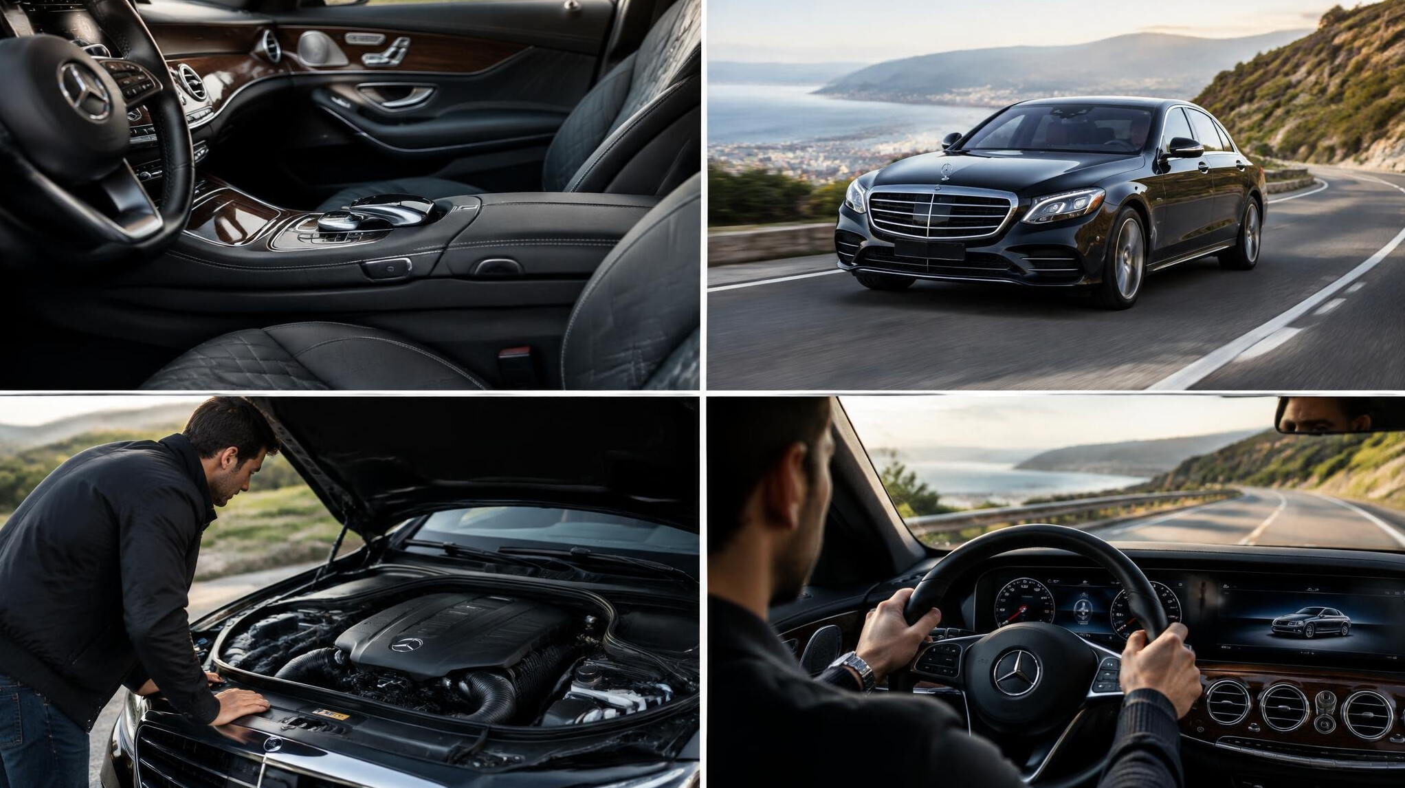 luxury car interior detail