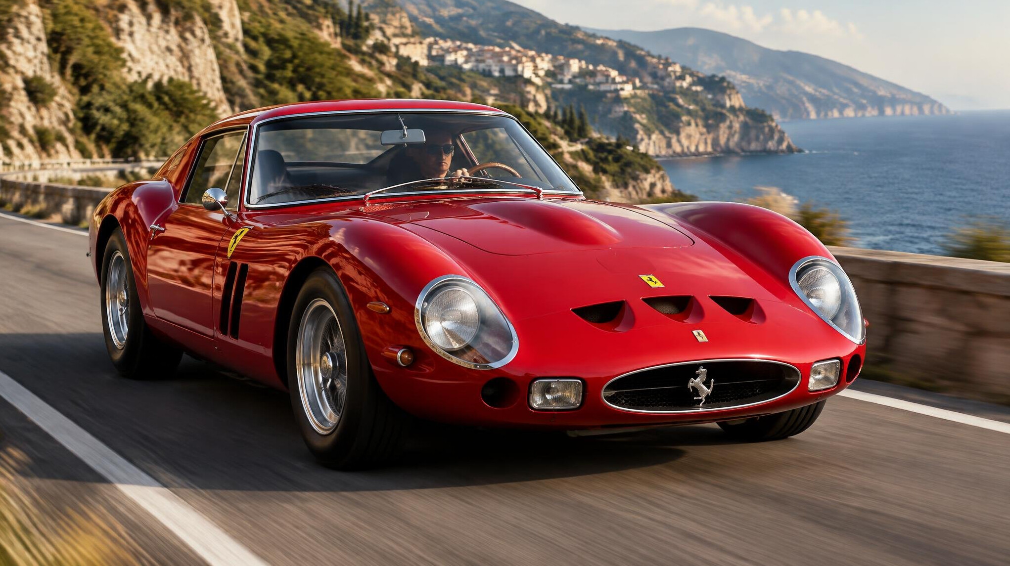 red sports car on road
