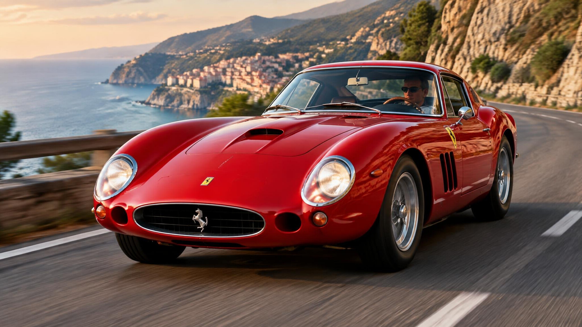 red sports car on road
