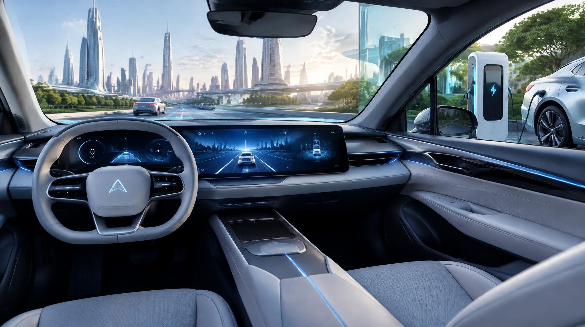 futuristic car interior